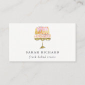 Minimal Pastel Farbenfrohe Bäckerei Visitenkarte (Vorderseite)