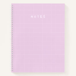Minimal Pastel Grid "NOTES" Cover - Niedliche Ästh Notizblock