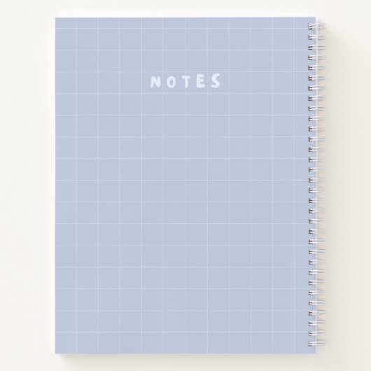 Minimal Pastel Grid "NOTES" Cover - Niedliche Ästh Notizblock (Rückseite)