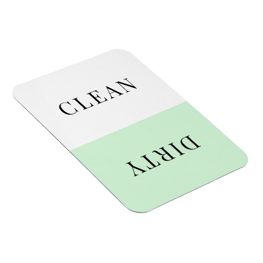 Minimal Pastel grüne Geschirrspüler Sauberes Schmu Magnet (Rechte Seite)