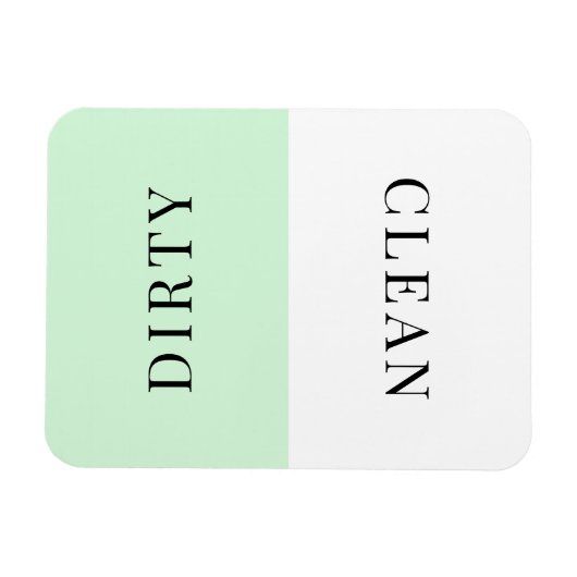 Minimal Pastel grüne Geschirrspüler Sauberes Schmu Magnet (Horizontal)