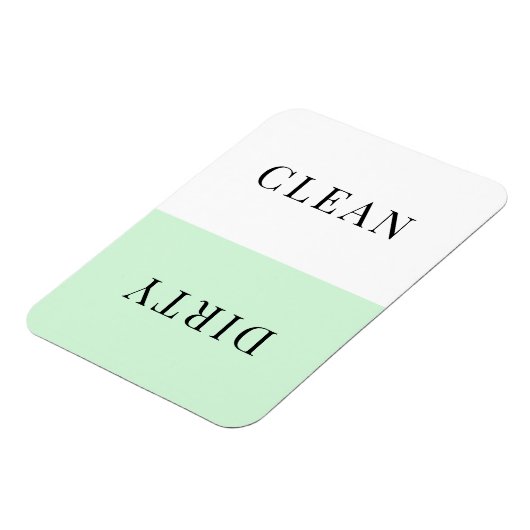 Minimal Pastel grüne Geschirrspüler Sauberes Schmu Magnet (Linke Seite)