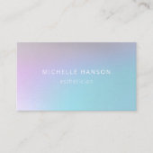Minimal Pastel Lila Türkis Salon Visitenkarte (Vorderseite)