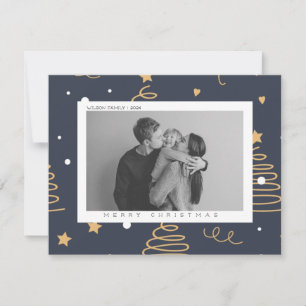 Minimal Pastel meine erste Weihnachtsfeier Postkar Feiertagskarte