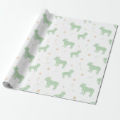 Minimal pastel mint french bulldog wrapping paper geschenkpapier (Ungerollt)