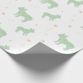 Minimal pastel mint french bulldog wrapping paper geschenkpapier (Ecke)