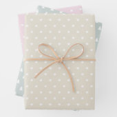 Minimal Pastel pink grün beige Skandi Weihnachten Geschenkpapier Set (Beispiel)