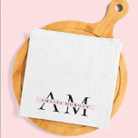 Minimal Pastel Pink Initial & Personalisiert<br><div class="desc">"Fügen Sie Ihrer Küche eine Touch personalisierter Eleganz mit unserem Monogram Pink Initial Personalisiert Kitchen Handtuch hinzu. Dieses stilvolle Küchentuch zeichnet sich durch ein elegantes rosafarbenes Design mit einem individuell anpassbaren Einstieg aus. Aus hochwertigen, absorbierenden Materialien, funktionell und modern, ideal zum Trocknen von Geschirr, zum Abwischen von Händen oder zum...</div>