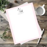 Minimal Pastel Pink Initial & Personalisiert
