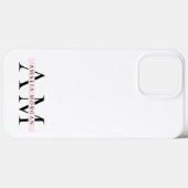 Minimal Pastel Pink Initial & Personalisiert Case-Mate iPhone Hülle (Rückseite (Horizontal))
