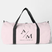 Minimal Pastel Pink Initial & Personalisiert Duffle Bag (Vorderseite)