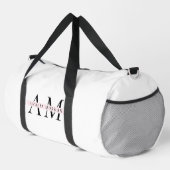 Minimal Pastel Pink Initial & Personalisiert Duffle Bag (Rechte Ecke)