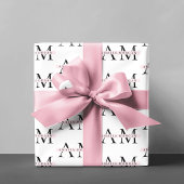 Minimal Pastel Pink Initial & Personalisiert Geschenkpapier