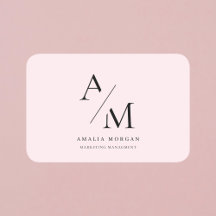 Minimal Pastel Pink Initial & Personalisiert