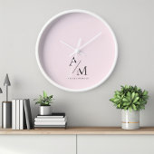 Minimal Pastel Pink Initial & Personalisiert Uhr