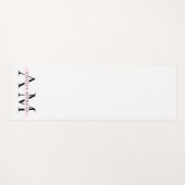 Minimal Pastel Pink Initial & Personalisiert Yogamatte (Vorderseite (Horizontal))