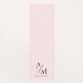 Minimal Pastel Pink Initial & Personalisiert Yogamatte (Vorderseite)