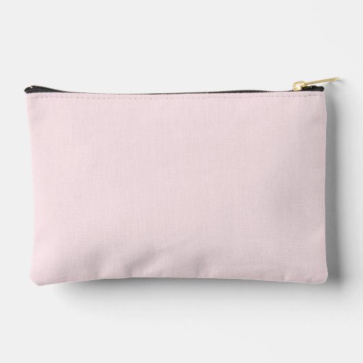 Minimal Pastel Pink Initial & Personalisiert Zubehörtasche (Rückseite)