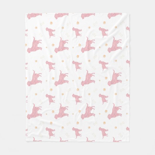 Minimal Pastel pink Labrador Retriever Blanket Fleecedecke (Vorderseite)