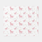 Minimal Pastel pink Labrador Retriever Blanket Fleecedecke (Vorderseite (Horizontal))