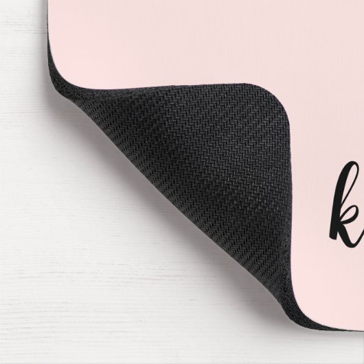 Minimal Pastel Pink Monogram Initials Mousepad (Ecke)