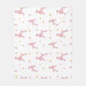 Minimal Pastel Pink Poodle Silhouette Blanket Fleecedecke (Vorderseite)