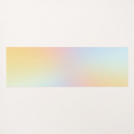 Minimal Pastel Rainbow Ombre Yogamatte (Rückseite (Horizontal))