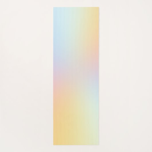 Minimal Pastel Rainbow Ombre Yogamatte (Rückseite)