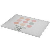 Minimal Pastel Wellness Circles Cutting Board Schneidebrett (Ecke)