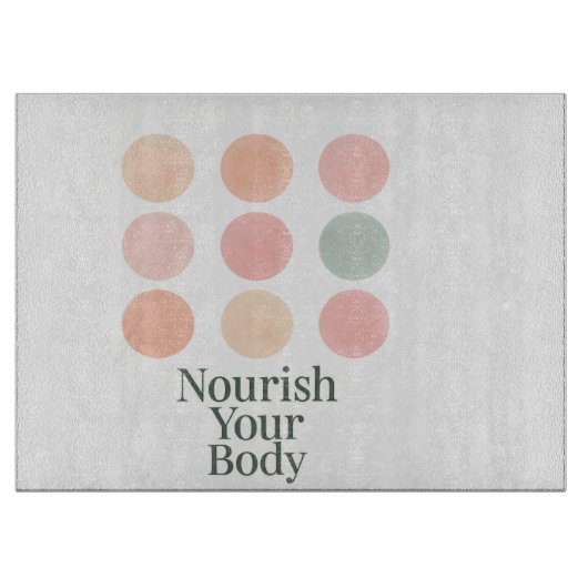 Minimal Pastel Wellness Circles Cutting Board Schneidebrett (Vorderseite)
