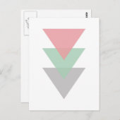Minimal-Pastell gefärbtes Dreieck Postkarte (Vorne/Hinten)