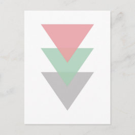 Minimal-Pastell gefärbtes Dreieck Postkarte