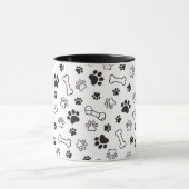 Minimal Paw & Bones Pattern Mug Tasse (Zentrum)