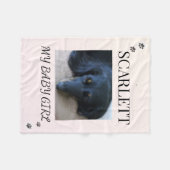 Minimal Paw Print Pet Photo Fleecedecke (Vorderseite (Horizontal))