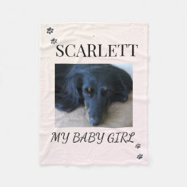 Minimal Paw Print Pet Photo Fleecedecke