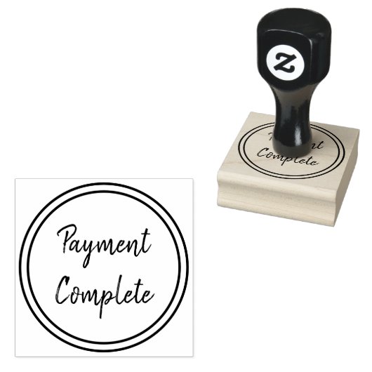 Minimal "Payment Complete"  Gummistempel (Stempel)