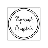 Minimal "Payment Complete" Gummistempel (Prägung)