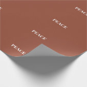 Minimal PEACE | Terracotta Holiday Geschenkpapier (Ecke)