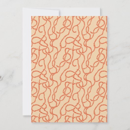 Minimal Peach Orange Western Babydusche Einladung (Rückseite)