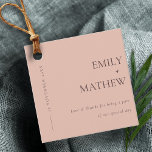 MINIMAL PEACH RUST ORANGE TYPOGRAPHY WEDD GESCHENKANHÄNGER<br><div class="desc">Wenn Sie weitere Anpassungen benötigen,  schreiben Sie mir bitte an yellowfebstudio@gmail.com.</div>