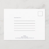 Minimal Pencil uns in Script Navy Save the Date Ankündigungspostkarte (Rückseite)