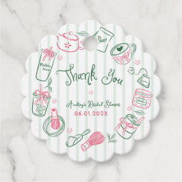 Minimal Perfect Matcha  Bridal Shower Thank You Geschenkanhänger