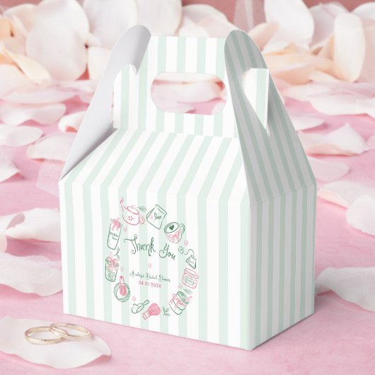 Minimal Perfect Matcha  Bridal Shower Thank You Geschenkschachtel (Hochzeit)