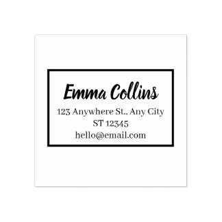 Minimal Personal Address Stamp – Clean Address Gummistempel