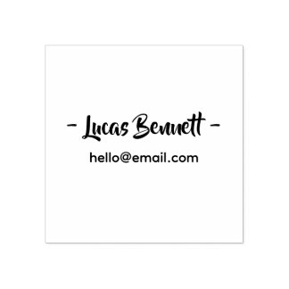 Minimal Personal Address Stamp – Name & Email Gummistempel