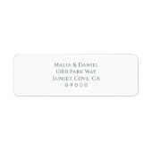 Minimal Personalised Wedding Return Address (Vorne)