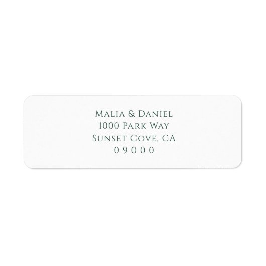Minimal Personalised Wedding Return Address (Vorne)