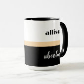 Minimal Personalisiert Hustle Boss Babe Tasse (VorderseiteRechts)