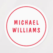 Minimal Personalisierte Boy Name Closing Etiketten (Design 2)