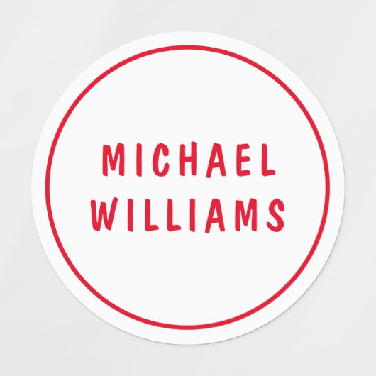 Minimal Personalisierte Boy Name Closing Etiketten (Design 2)